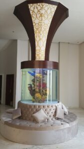 Aquarium with top cladding
